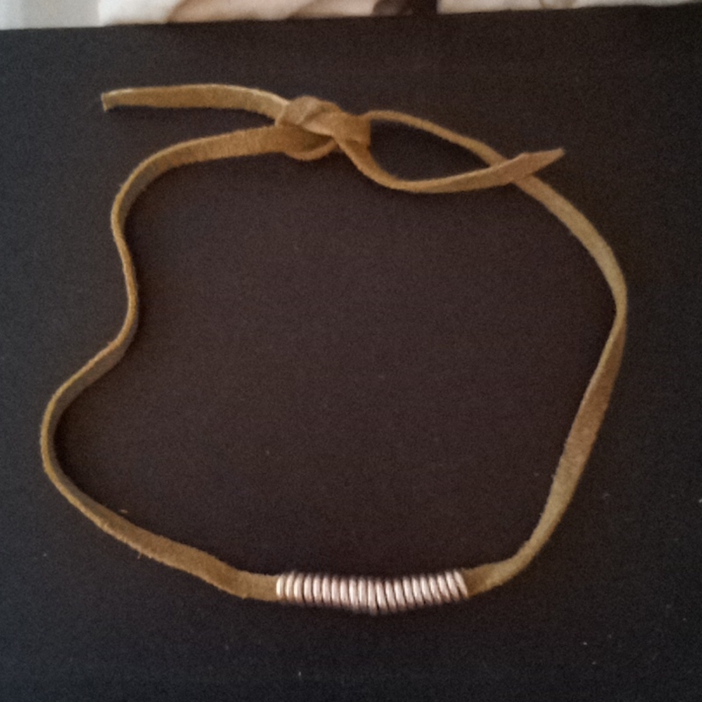 Spiral Hippie Boho Leather Necklace Bracelet